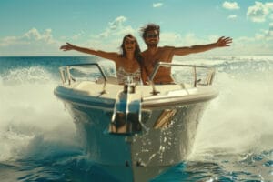 lancha navegando - Mundo Nautico