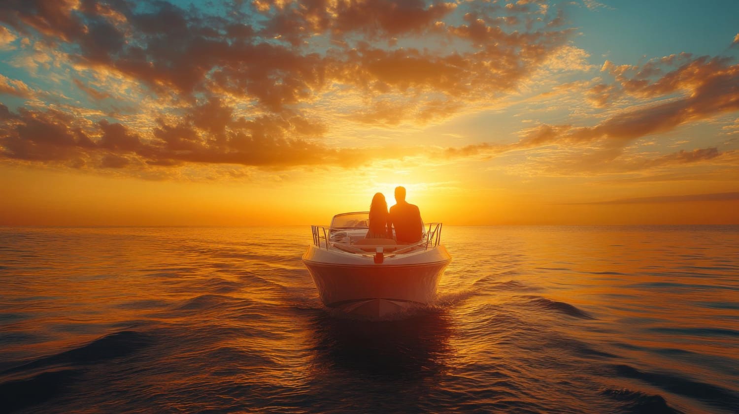 lancha navegando ao anoitecer - Mundo Nautico